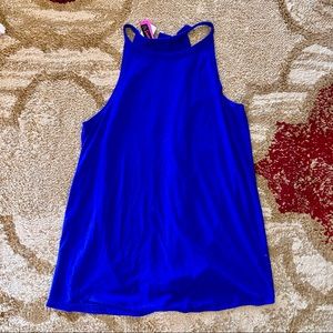 NWT La Senza Blue Open Back Halter Tank Top Size M